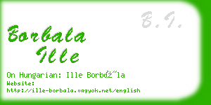 borbala ille business card